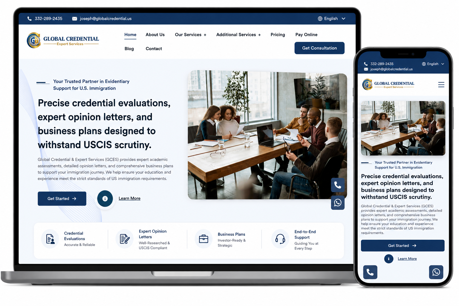 Global Credential and Expert Services Website