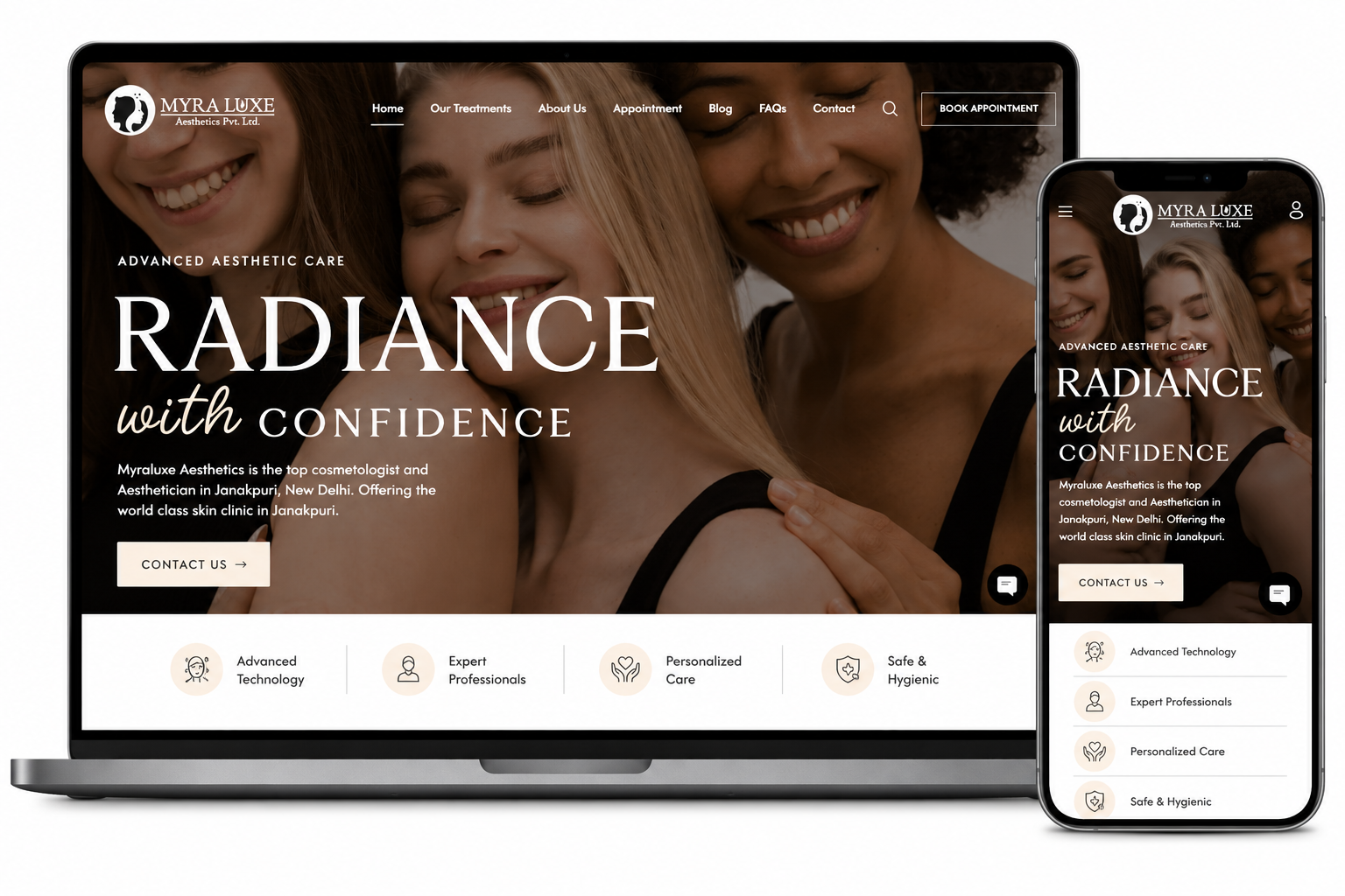Myra Luxe Skincare E-Commerce Platform